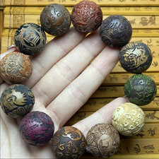 20mm Natural Wood Colorful Prayer Beads Men Woman Buddha Bracelet Lucky Jewelry