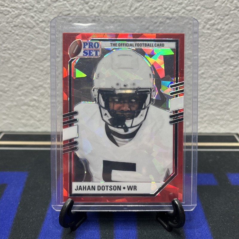 2022 Jahan Dotson PSP-JD2  Leaf Pro Set Red Cracked Ice Rookie RC Commanders