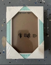 4X6 Picture Frames Set of 4, Wooden with HD Plexiglass. Blue