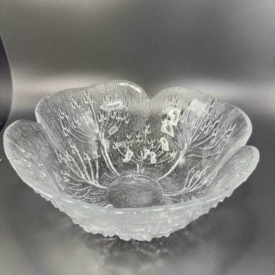 Pertti Kallioinen of Lasisepat Mantsala of Finland Clear Bowl Dish Made In Italy