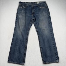Ariat Jeans Mens 38x30 Blue Medium Wash Low Rise Straight Leg Western Denim
