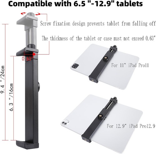 Tablet Mount for Truck, Ultra-Durable Metal iPad Holder with Super Dual black - 第 4/6 張圖片