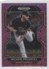 2022 Panini Prizm Draft Picks Neon Pink Velocity Michael Prosecky #PDP176 0c2