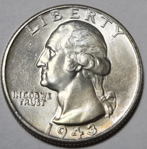 1943 Washington Silver Quarter. Choice Uncirculated.