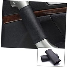 Car Grab Handle Cover,Soft Car Handle Protector,Car Grip Gloves, Black Stitches