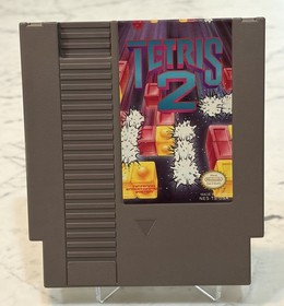 Nintendo Tetris 2 NES 1993 Cartridge Tested Working Puzzle Video Game Vintage
