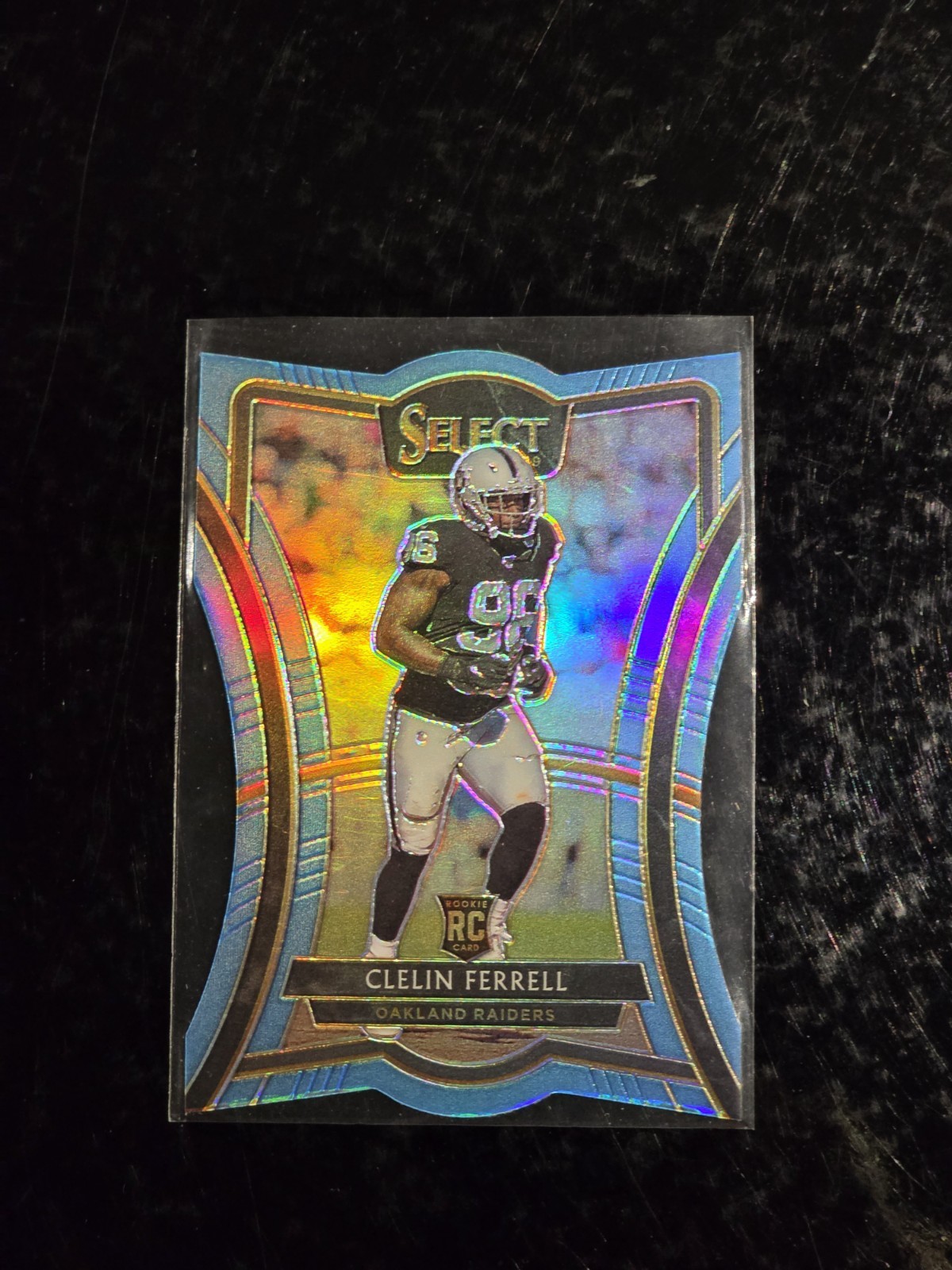 Clelin Ferrell Panini Select #109 Die-Cut Light Blue Prizm