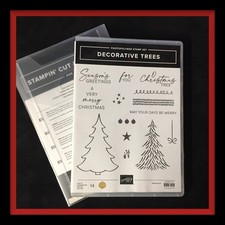 Stampin Up  DECORATIVE TREES Stamp Set  DECORATIVE TREES Dies   NEW   4857