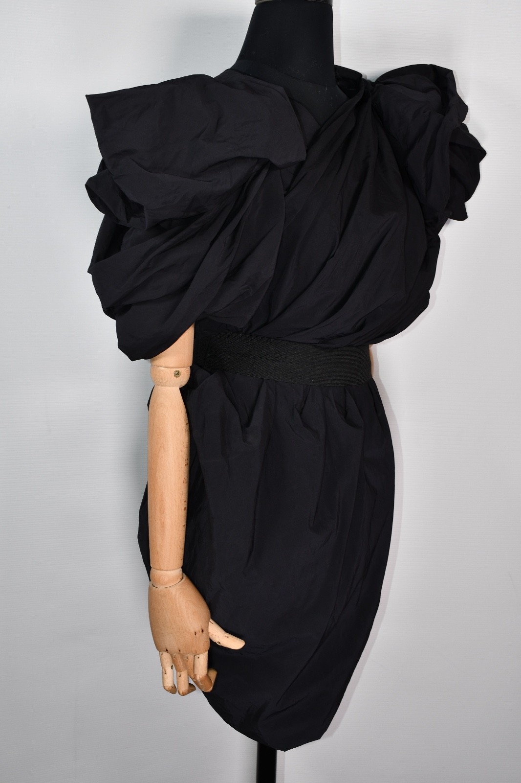 LANVIN for H&M Limited Edition Black Party Puff Mini Dress Women's size 8