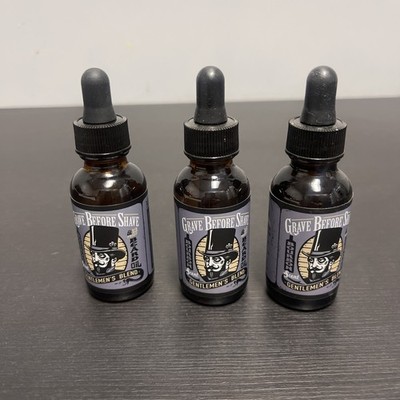 Grave Before Shave Beard Oil (Gentlemen's Blend) 1 Oz. Bottle 3 bottles total 