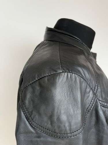 MILESTONE | KLASSISCHE LEDERJACKE | BIKER STYLE | EU 42 | GETRAGEN | SCHWARZ - Bild 4 von 14