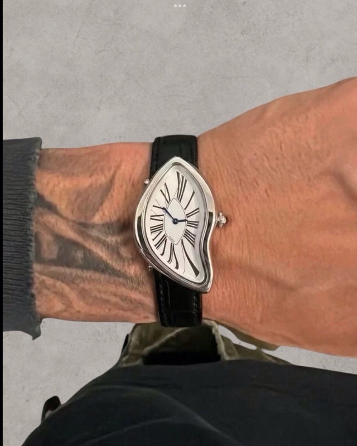Melting Crash Watch Dali Paris French Vintage Rare Irregular Shape Waterproof