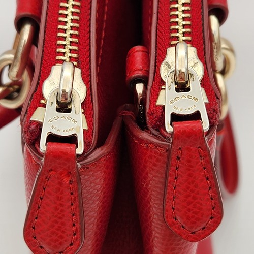 Coach #36704 rot genarbtes Leder Mini Christie Handtasche-ohne Riemen - Bild 16 von 18