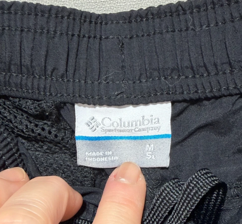 Columbia Womens M Black Shorts Hiking Fishing Nylon Drawstring & Elastic Waist - Image 3 of 4
