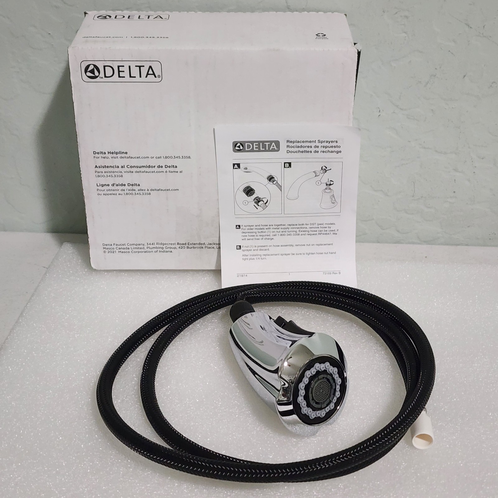 Delta Faucet RP60976 Replacement Wand Assembly with Hose, Ch
