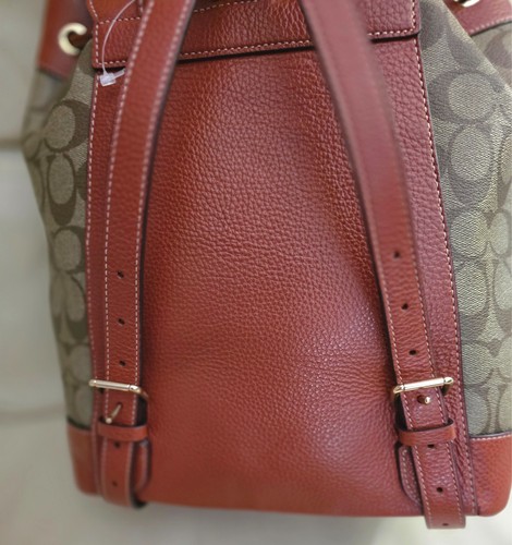 Coach Snoopy Dempsey Drawstring Backpack In Signature Jacquard Patch - Picture 16 of 18