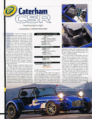 2006 Caterham CSR Seven Classic Article A19-B