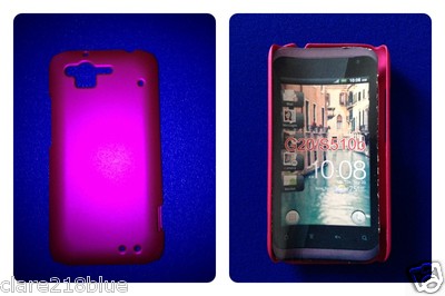 HTC G20 S510b Handy Hardcover Schale Fushia Dunkelrosa Strumpf Füller