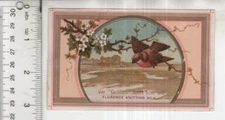 Corticelli Spool Silk Florence Knitting Victorian Trade Card 4"x3" VTC-XD291