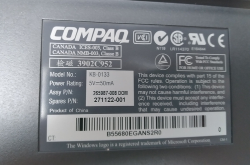 Compaq Multimedia Keyboard KB-0133, PS/2 Wired, 8 Hot Keys - NEW - Picture 10 of 10