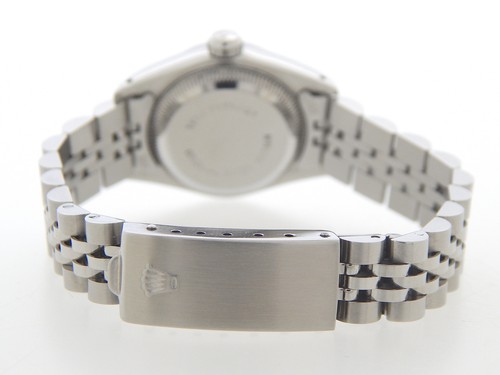 Ladies Rolex Stainless Steel Datejust Black Dial Jubilee Band Fluted Bezel 69174 - Picture 6 of 7
