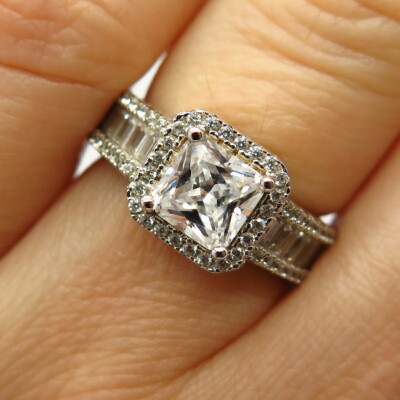 925 Sterling Silver C Z Ring Size 6 | eBay