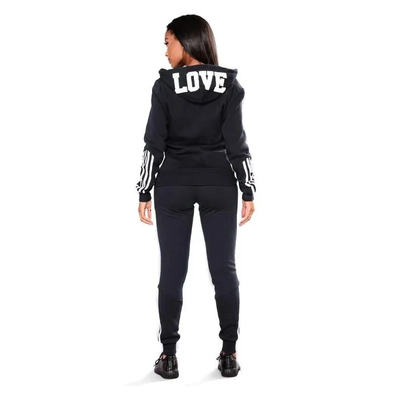 Winter Women Long Sleeve Lounge Wear Set Two Piece Hoodie Casual Comfy Tracksuit - Image 4 of 4