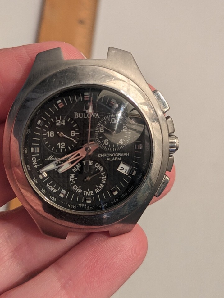 Bulova Marine Star Chronograph Quartz As Is ; Not Ticking eBay