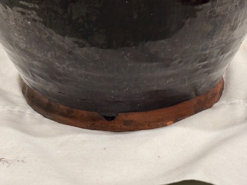Rare Limington Buxton ME handled redware pottery AAFA jar jug spittoon vase 1840 - Picture 2 of 6