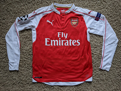 Arsenal 15/16 Home kit/jersey UCL font Wilshere #10 youth XL