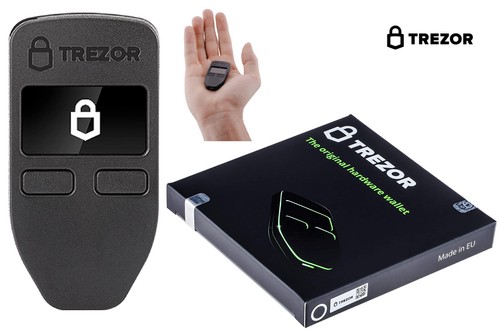 Trezor Model One Crypto Hardware Wallet BTC ETH ERC20 Cryptocurrency Storage - Photo 1 sur 6