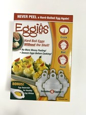 Eggies Hard Boiled Egg Cooker As Seen on TV with Bonus Yolk Separator