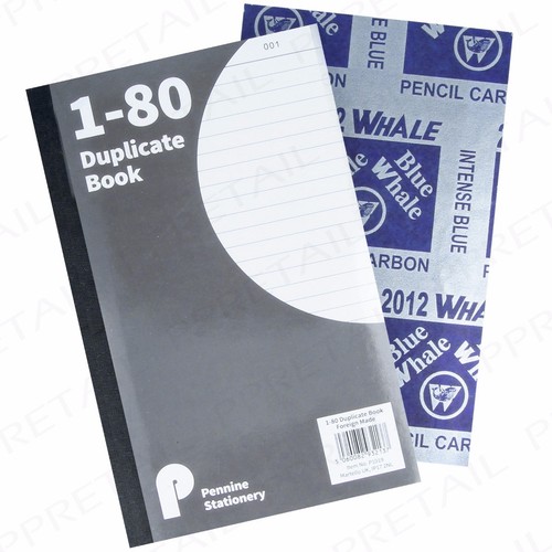2PC// Full Size A5 Invoice Duplicate Receipt Book Numbered Cash 1-80 Pages Pad bn