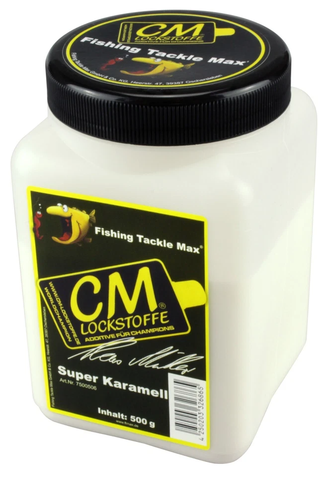CM Super Karamell Lockstoff Pulver 500 gr Dose Fishing Tackle Max
