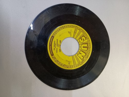 Sun Records 45 rpm Johnny Cash Cry,Cry,Cry - Hey Porter Orignial Push Marks