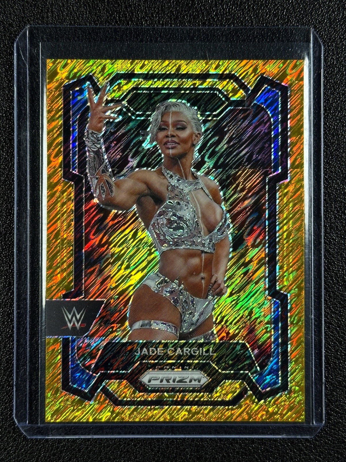 JADE CARGILL 2024 PANINI PRIZM WWE WRESTLING #126 GOLD SHIMMER PRIZMS 5/5