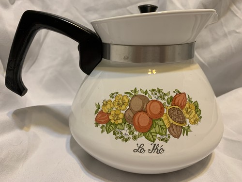 VTG Corning Ware 6 Cup "Spice Of Life" Teapot with Lid - Picture 2 of 6