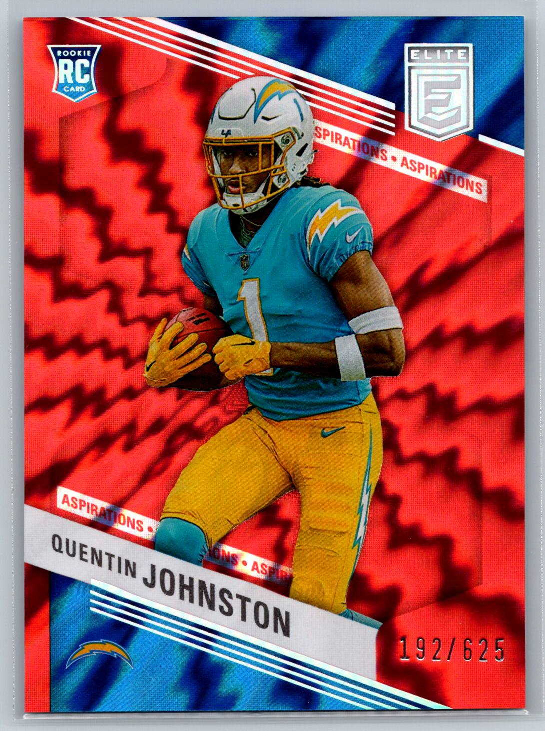 Quentin Johnston 2023 Donruss Elite Aspirations Shimmer Rookie Card /625 #176