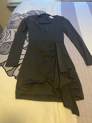 black lace v neck long sleeve dress Elegant Long Black A-line V-neck Long Sleeves Wedding Dresses With Lac –  misshow.com