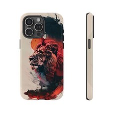 Phone Cover for Galaxy, Pixel, iPhone Case - Abstract Lion Artwork Vibrant