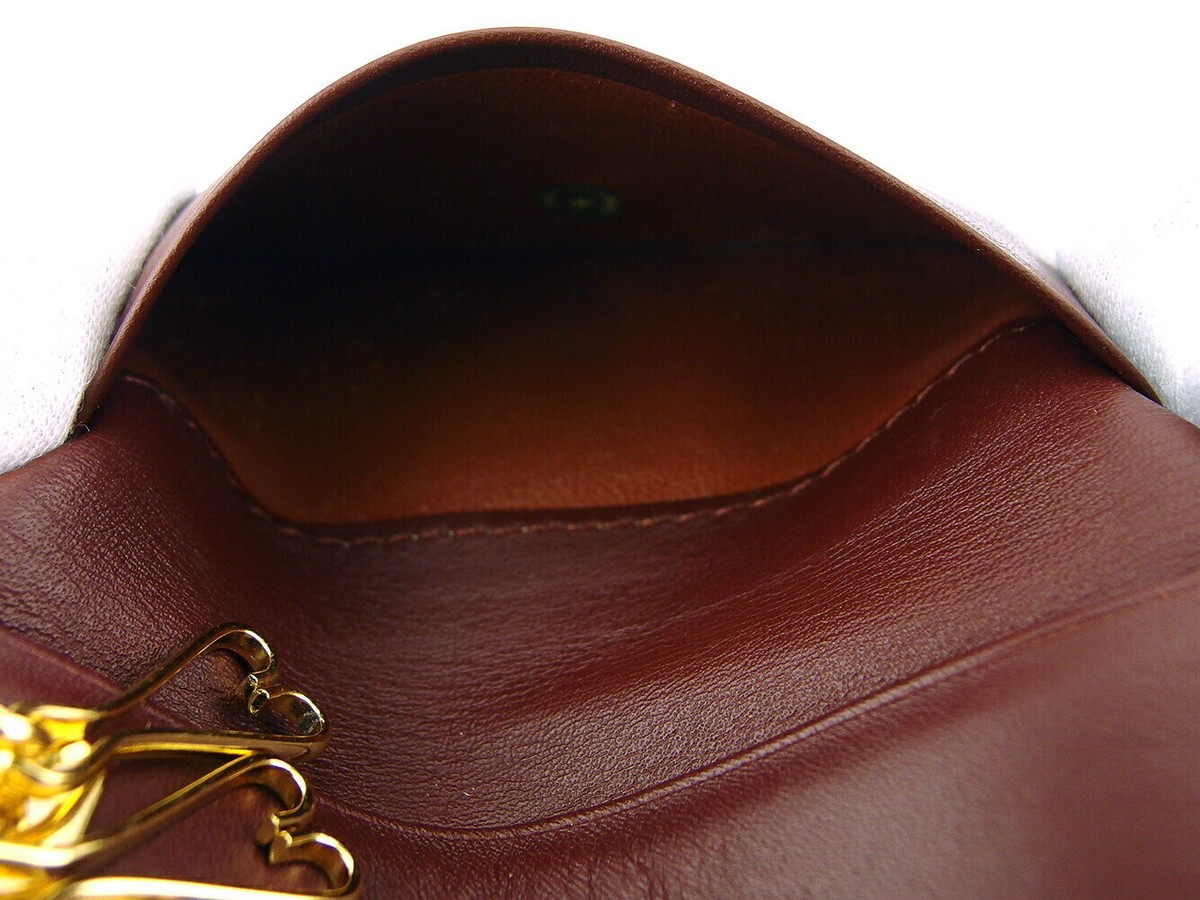 SAINT LAURENT key case YSL logo Bordeaux leather Authentic SAINT LAURENT key case YSL logo Bordeaux leather Authentic