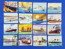 Granose Foods Ltd Trade Cards WATER TRANSPORT (1957) Full set of 16 Loose