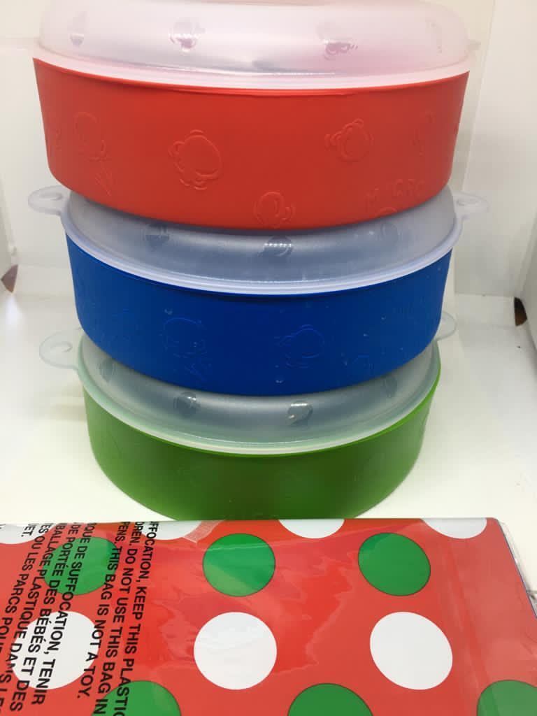 ecolution set of 3 3qt microwave popcorn poppers