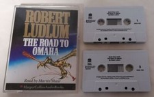 AUDIO BOOK - Robert Ludlum The Road To Omaha Read By Martin Shaw X2 Tape Cass