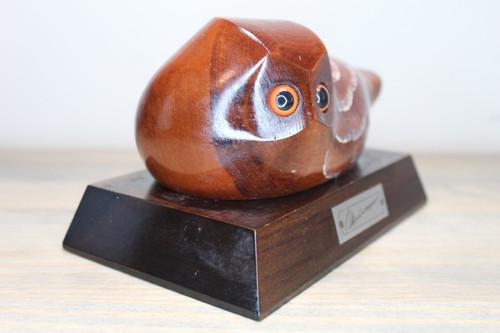 Waldarbeiter Holz geschnitzte Eule mit verstecktem Fach / Basteln Männer des Tsubogens - Bild 5 von 11