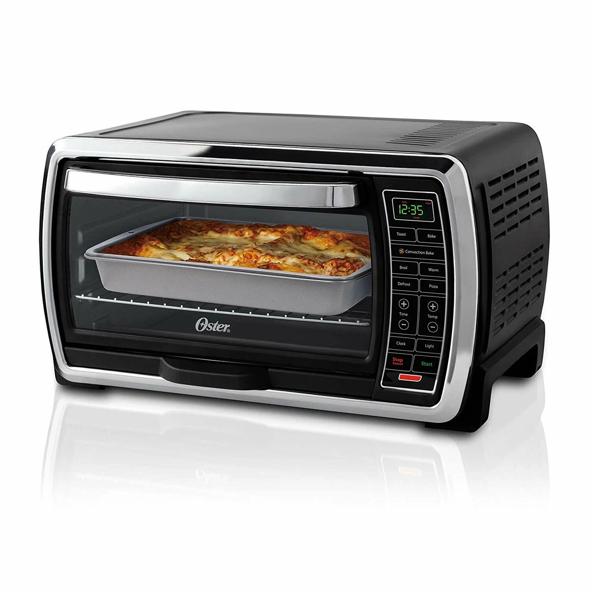 Oster Black Countertop Toaster Oven with Air Fryer 