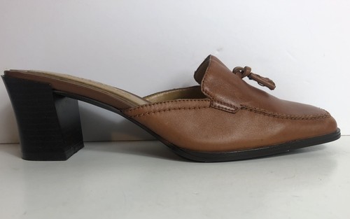 Villager Bogey Leather Mules Shoes ~ Liz Claiborne ~ Brown ~ Women’s Size 6.5 - Picture 8 of 9