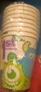 New In Package Baby Monster Inc 1st Birthday Disney 2c 8 Cups