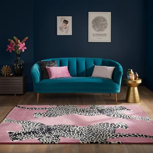 Hand Tufted Climbing Leopard Luxury Woolen Rug For Bedroom, Living Room Rug - Picture 2 of 10