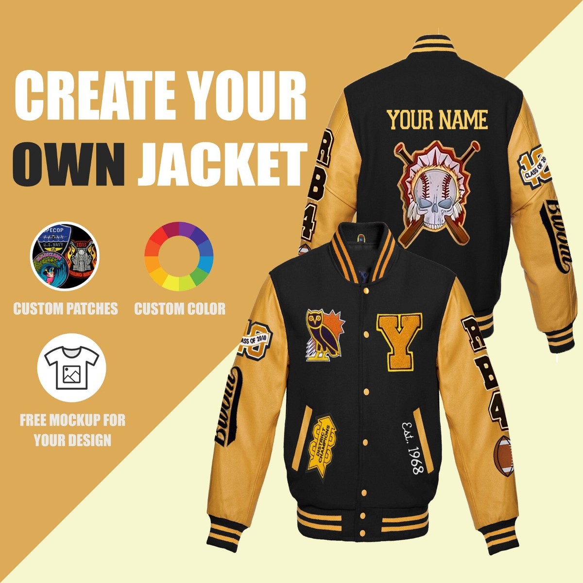 Create Your Own Custom Personalized Letterman Varsity, Custom 